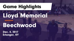 Lloyd Memorial  vs Beechwood  Game Highlights - Dec. 4, 2017