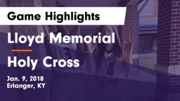 Lloyd Memorial  vs Holy Cross  Game Highlights - Jan. 9, 2018