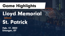 Lloyd Memorial  vs St. Patrick  Game Highlights - Feb. 17, 2022