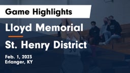 Lloyd Memorial  vs St. Henry District  Game Highlights - Feb. 1, 2023