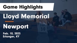 Lloyd Memorial  vs Newport  Game Highlights - Feb. 10, 2023
