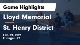 Lloyd Memorial  vs St. Henry District  Game Highlights - Feb. 21, 2023