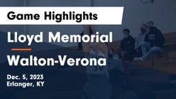Lloyd Memorial  vs Walton-Verona  Game Highlights - Dec. 5, 2023