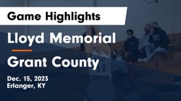 Lloyd Memorial  vs Grant County  Game Highlights - Dec. 15, 2023