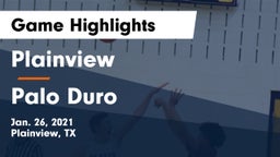 Plainview  vs Palo Duro  Game Highlights - Jan. 26, 2021