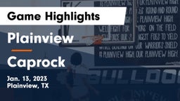 Plainview  vs Caprock  Game Highlights - Jan. 13, 2023