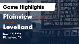 Plainview  vs Levelland  Game Highlights - Nov. 10, 2023