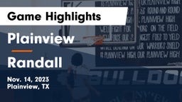 Plainview  vs Randall  Game Highlights - Nov. 14, 2023