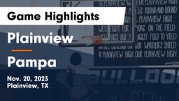 Plainview  vs Pampa  Game Highlights - Nov. 20, 2023