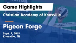 Christian Academy of Knoxville vs Pigeon Forge Game Highlights - Sept. 7, 2019