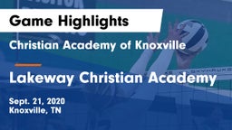Christian Academy of Knoxville vs Lakeway Christian Academy Game Highlights - Sept. 21, 2020