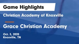 Christian Academy of Knoxville vs Grace Christian Academy Game Highlights - Oct. 3, 2020