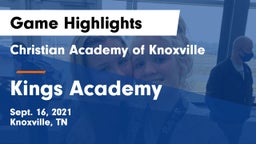 Christian Academy of Knoxville vs Kings Academy Game Highlights - Sept. 16, 2021