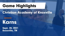 Christian Academy of Knoxville vs Karns Game Highlights - Sept. 20, 2021
