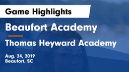 Beaufort Academy vs Thomas Heyward Academy Game Highlights - Aug. 24, 2019