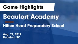 Beaufort Academy vs Hilton Head Preparatory School Game Highlights - Aug. 24, 2019