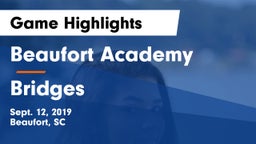 Beaufort Academy vs Bridges Game Highlights - Sept. 12, 2019