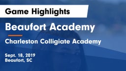 Beaufort Academy vs Charleston Colligiate Academy Game Highlights - Sept. 18, 2019