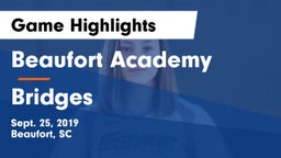 Beaufort Academy vs Bridges Game Highlights - Sept. 25, 2019