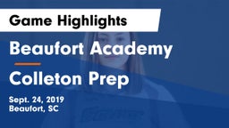 Beaufort Academy vs Colleton Prep Game Highlights - Sept. 24, 2019