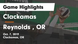 Clackamas  vs Reynolds , OR Game Highlights - Oct. 7, 2019
