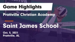 Prattville Christian Academy  vs Saint James School Game Highlights - Oct. 5, 2021