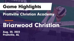 Prattville Christian Academy  vs Briarwood Christian  Game Highlights - Aug. 20, 2022
