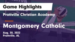 Prattville Christian Academy  vs Montgomery Catholic  Game Highlights - Aug. 30, 2022