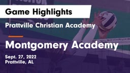 Prattville Christian Academy  vs Montgomery Academy  Game Highlights - Sept. 27, 2022