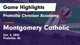 Prattville Christian Academy  vs Montgomery Catholic  Game Highlights - Oct. 4, 2022