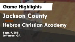 Jackson County  vs Hebron Christian Academy  Game Highlights - Sept. 9, 2021