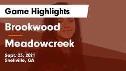 Brookwood  vs Meadowcreek Game Highlights - Sept. 23, 2021
