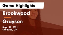 Brookwood  vs Grayson  Game Highlights - Sept. 28, 2021