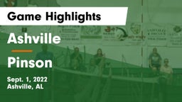 Ashville  vs Pinson Game Highlights - Sept. 1, 2022