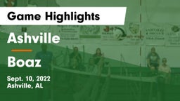 Ashville  vs Boaz Game Highlights - Sept. 10, 2022