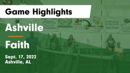Ashville  vs Faith  Game Highlights - Sept. 17, 2022