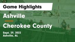 Ashville  vs Cherokee County  Game Highlights - Sept. 29, 2022