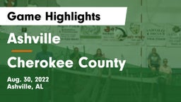 Ashville  vs Cherokee County Game Highlights - Aug. 30, 2022