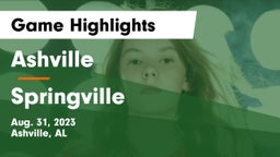 Ashville  vs Springville  Game Highlights - Aug. 31, 2023