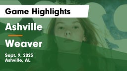 Ashville  vs Weaver  Game Highlights - Sept. 9, 2023