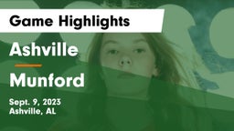 Ashville  vs Munford  Game Highlights - Sept. 9, 2023