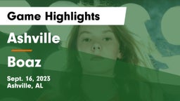 Ashville  vs Boaz  Game Highlights - Sept. 16, 2023