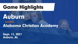 Auburn  vs Alabama Christian Academy  Game Highlights - Sept. 11, 2021