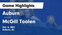 Auburn  vs McGill Toolen Game Highlights - Oct. 8, 2021
