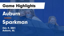 Auburn  vs Sparkman Game Highlights - Oct. 9, 2021