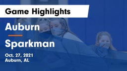 Auburn  vs Sparkman Game Highlights - Oct. 27, 2021