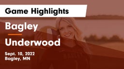 Bagley  vs Underwood  Game Highlights - Sept. 10, 2022