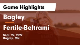 Bagley  vs Fertile-Beltrami  Game Highlights - Sept. 29, 2022