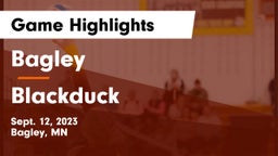 Bagley  vs Blackduck  Game Highlights - Sept. 12, 2023