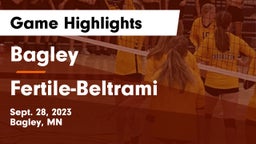 Bagley  vs Fertile-Beltrami  Game Highlights - Sept. 28, 2023